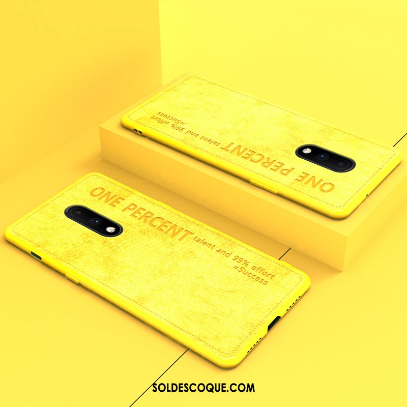 Coque Oneplus 7 Personnalité Tissu Modèle Fleurie Téléphone Portable Créatif Pas Cher