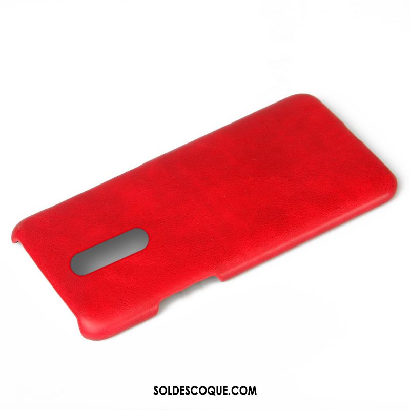 Coque Oneplus 7 Pro Business Rouge Étui En Cuir Personnalité Qualité Housse Soldes