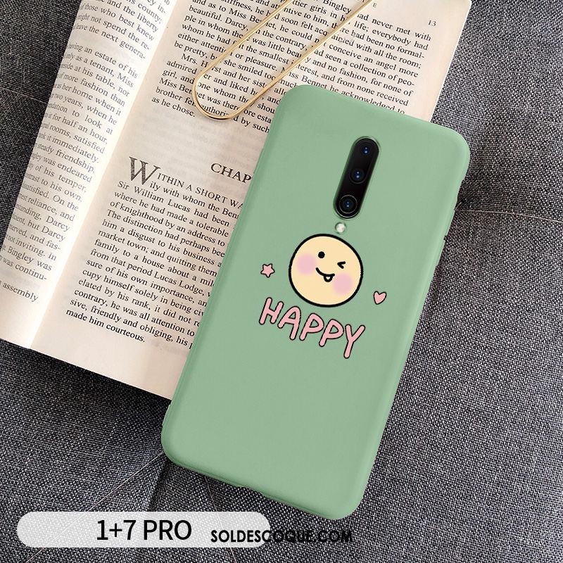 Coque Oneplus 7 Pro Dessin Animé Souriant Téléphone Portable Tout Compris Net Rouge Housse Soldes