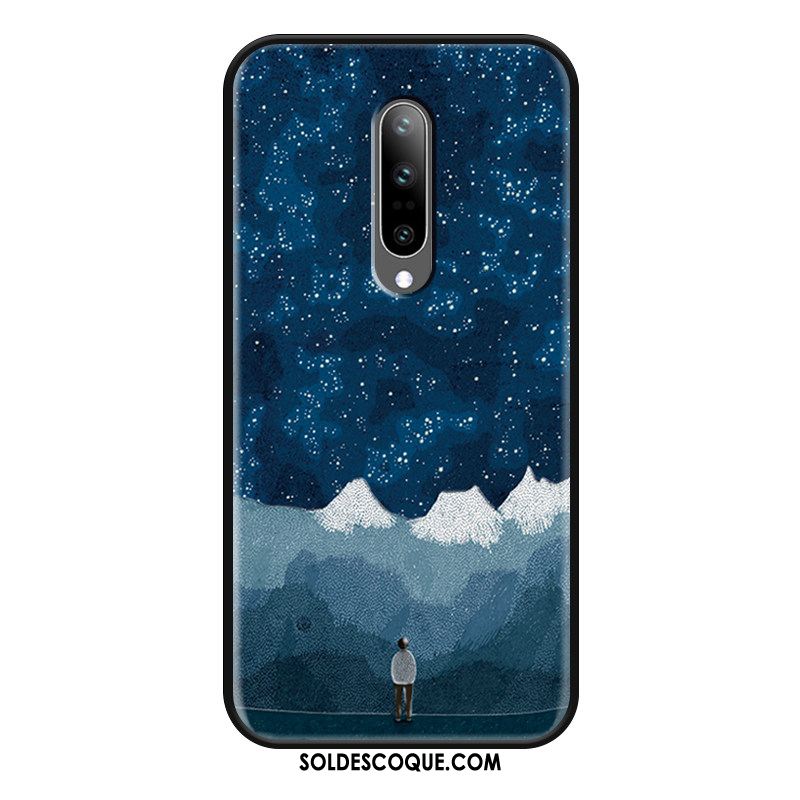 Coque Oneplus 7 Pro Personnalité Délavé En Daim Silicone Gaufrage Protection En Vente