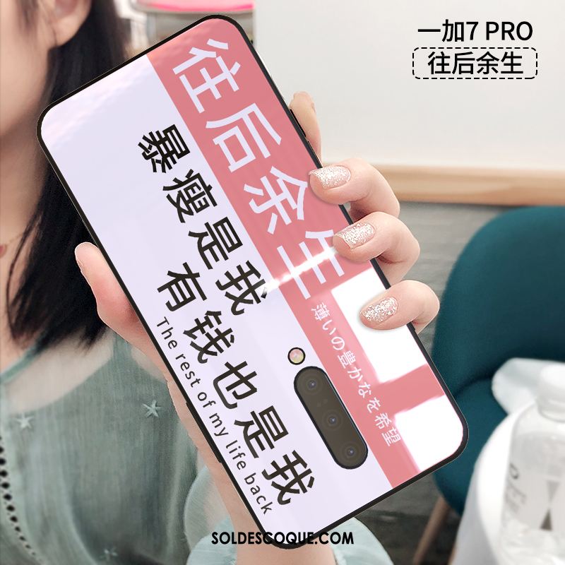 Coque Oneplus 7 Pro Silicone Délavé En Daim Incassable Rose Téléphone Portable Soldes