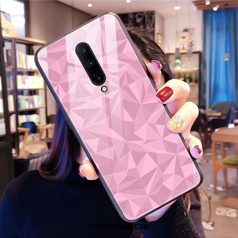 Coque Oneplus 7 Pro Silicone Net Rouge Violet Étui Fluide Doux En Ligne