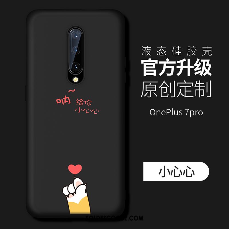 Coque Oneplus 7 Pro Silicone Très Mince Net Rouge Délavé En Daim Fluide Doux En Ligne