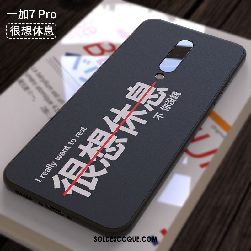 Coque Oneplus 7 Pro Téléphone Portable Délavé En Daim Protection Créatif Incassable En Vente