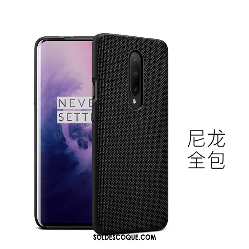 Coque Oneplus 7 Pro Téléphone Portable Très Mince Délavé En Daim Protection Nylon En Vente