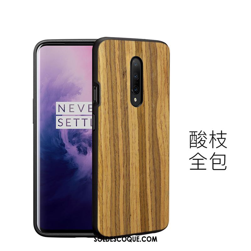 Coque Oneplus 7 Pro Téléphone Portable Très Mince Délavé En Daim Protection Nylon En Vente