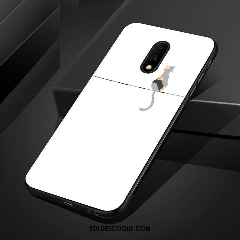 Coque Oneplus 7 Téléphone Portable Blanc Amoureux Étui Verre Pas Cher