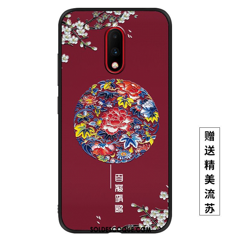 Coque Oneplus 7 Violet Très Mince Créatif Vent Téléphone Portable Housse En Vente