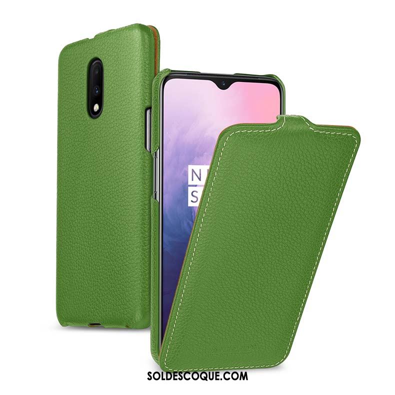 Coque Oneplus 7 Étui En Cuir Téléphone Portable Business Vert Créatif Housse France