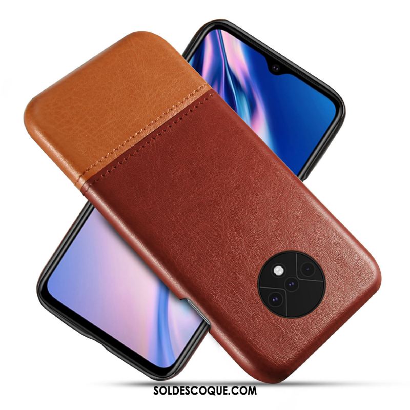 Coque Oneplus 7t Cuir Étui Téléphone Portable Qualité Protection Housse En Ligne