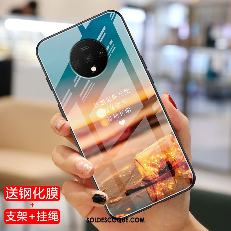 Coque Oneplus 7t Fluide Doux Étui Miroir Tendance Difficile Pas Cher