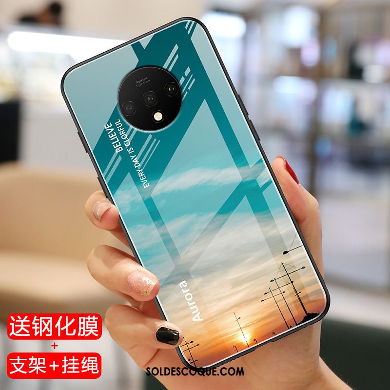 Coque Oneplus 7t Fluide Doux Étui Miroir Tendance Difficile Pas Cher