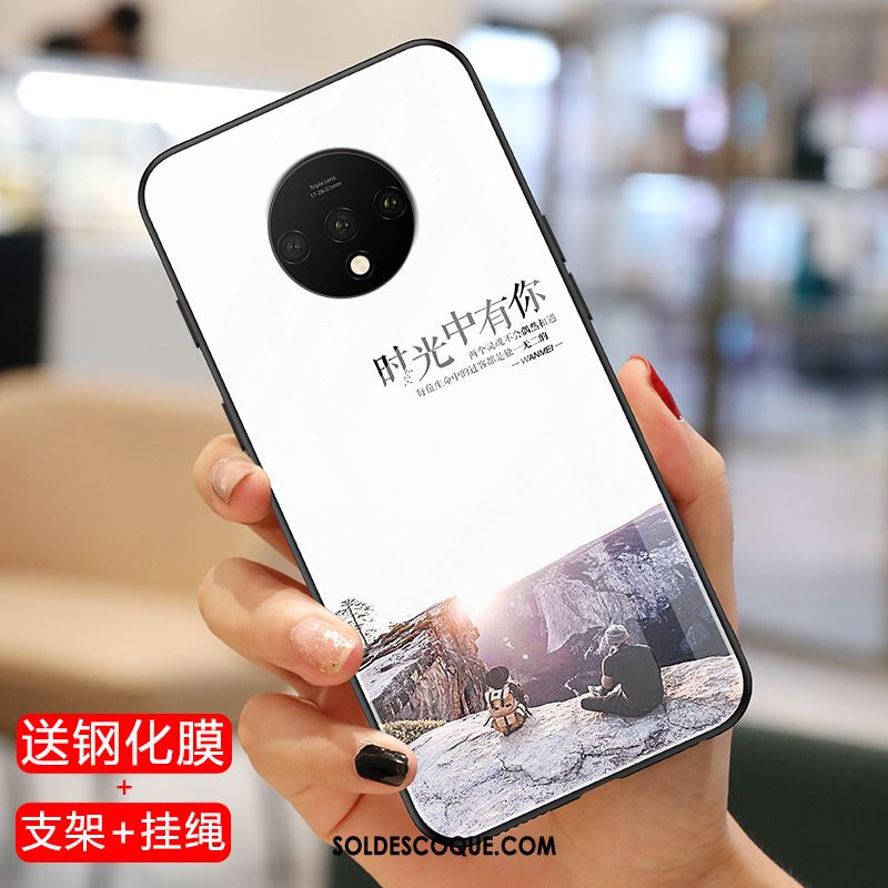 Coque Oneplus 7t Fluide Doux Étui Miroir Tendance Difficile Pas Cher