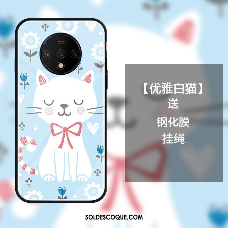 Coque Oneplus 7t Incassable Charmant Dessin Animé Verre Téléphone Portable Housse Pas Cher