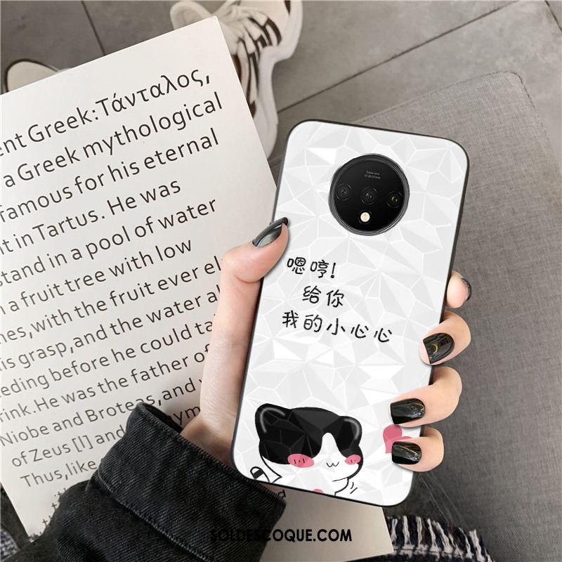 Coque Oneplus 7t Losange Fluide Doux Tendance Dessin Animé Téléphone Portable Pas Cher