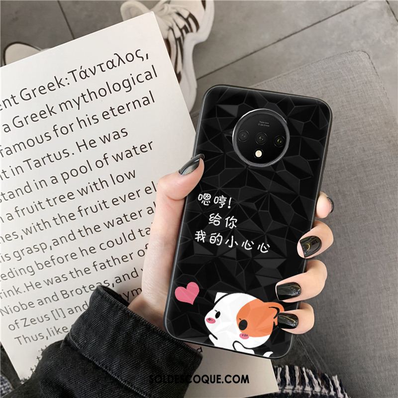 Coque Oneplus 7t Losange Fluide Doux Tendance Dessin Animé Téléphone Portable Pas Cher