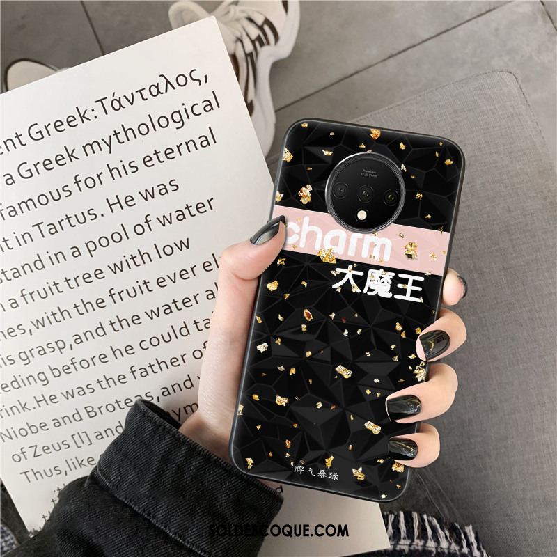 Coque Oneplus 7t Losange Fluide Doux Tendance Dessin Animé Téléphone Portable Pas Cher