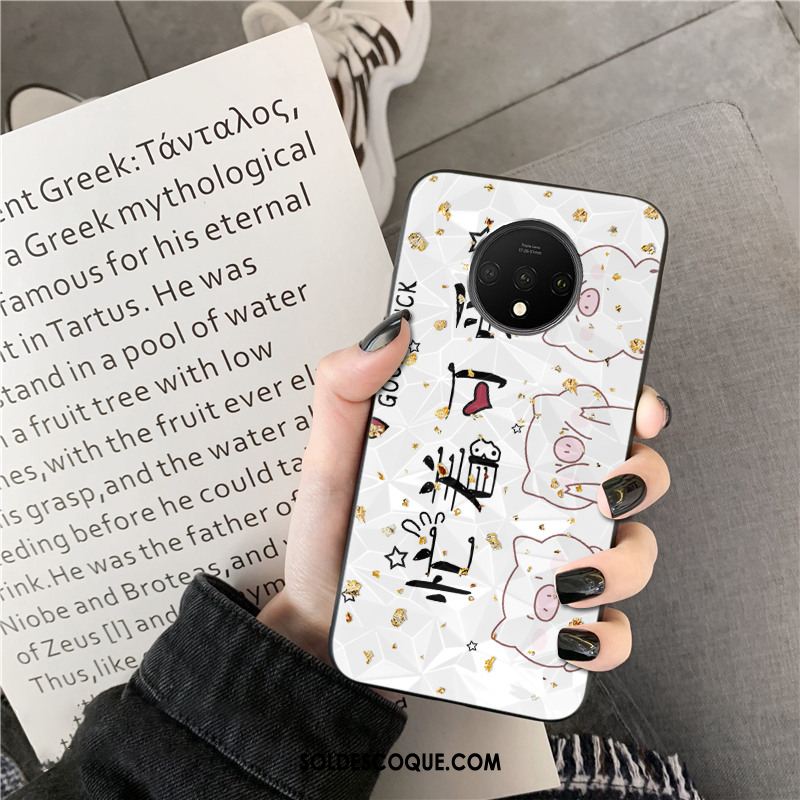 Coque Oneplus 7t Losange Fluide Doux Tendance Dessin Animé Téléphone Portable Pas Cher