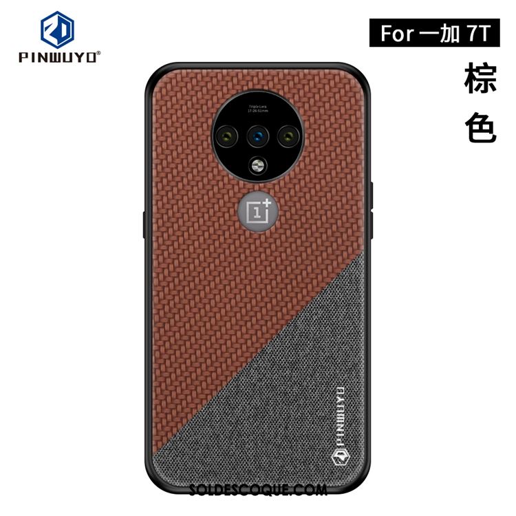 Coque Oneplus 7t Modèle Fleurie Téléphone Portable Antidérapant Fluide Doux Bleu Housse En Ligne