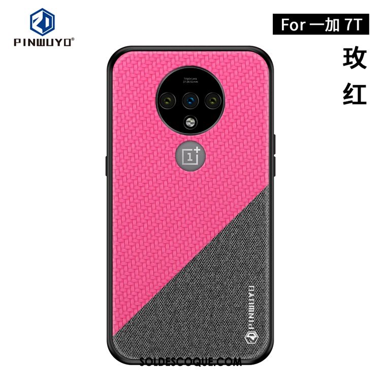 Coque Oneplus 7t Modèle Fleurie Téléphone Portable Antidérapant Fluide Doux Bleu Housse En Ligne