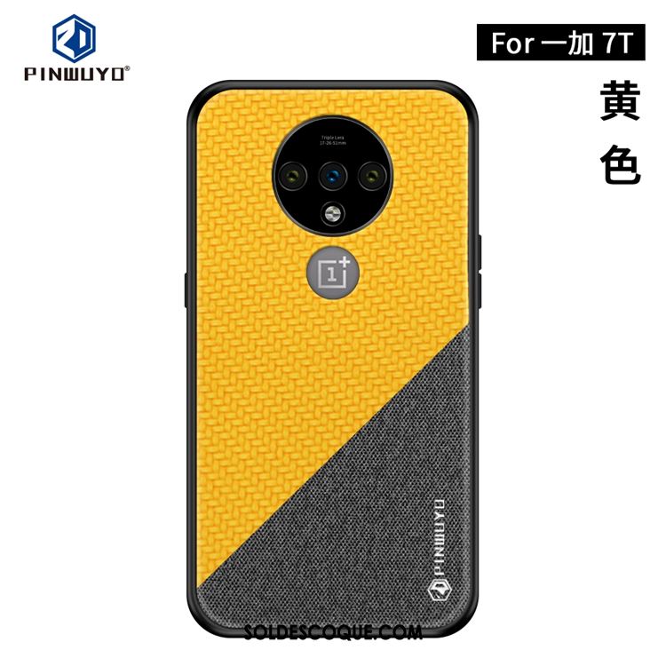 Coque Oneplus 7t Modèle Fleurie Téléphone Portable Antidérapant Fluide Doux Bleu Housse En Ligne