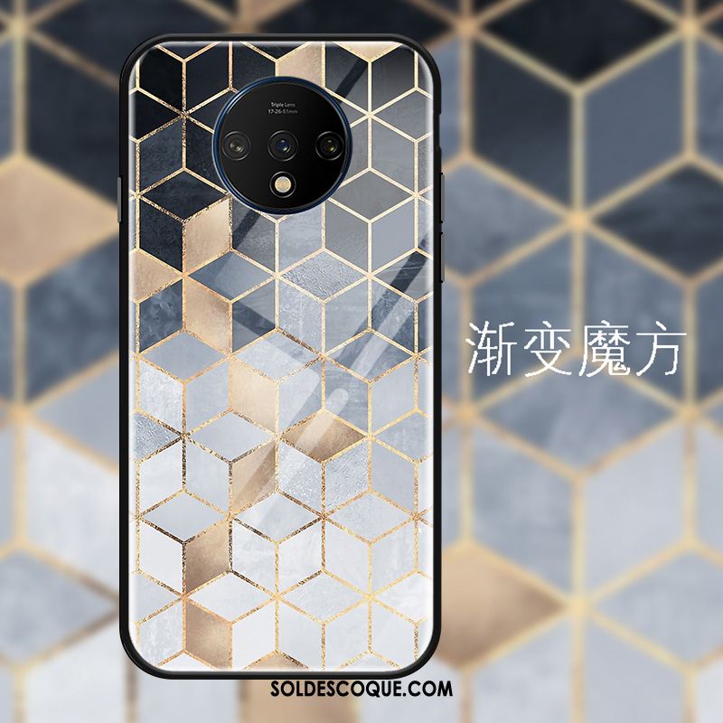 Coque Oneplus 7t Original Créatif Personnalité Noir Verre Trempé Pas Cher