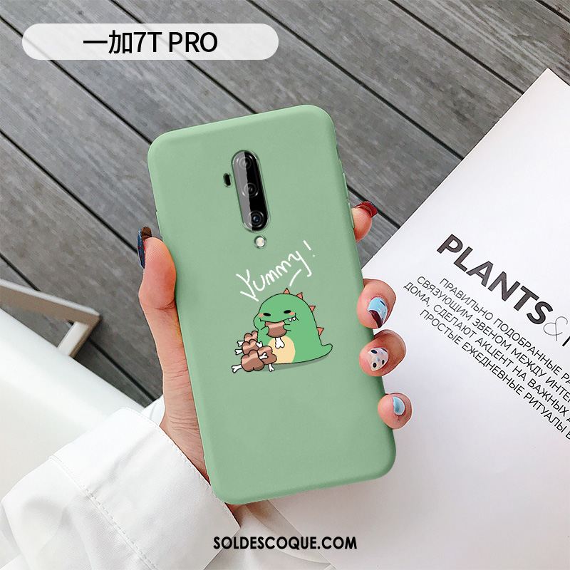 Coque Oneplus 7t Pro Charmant Créatif Étui Incassable Vert En Vente