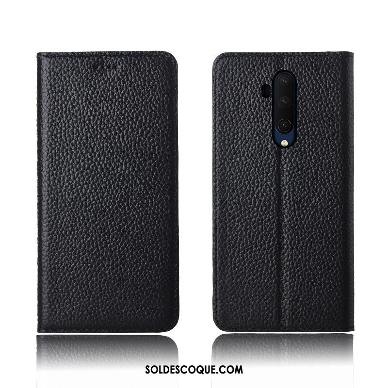 Coque Oneplus 7t Pro Cuir Véritable Incassable Protection Fluide Doux Étui En Cuir Pas Cher