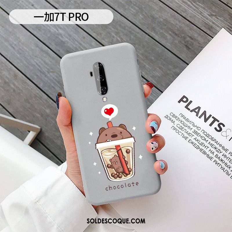 Coque Oneplus 7t Pro Dessin Animé Ours Petit Protection Incassable Pas Cher