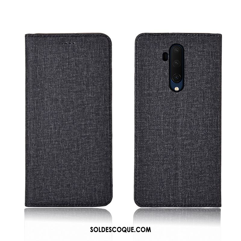 Coque Oneplus 7t Pro Fluide Doux Incassable Protection Étui Cuir Véritable Pas Cher