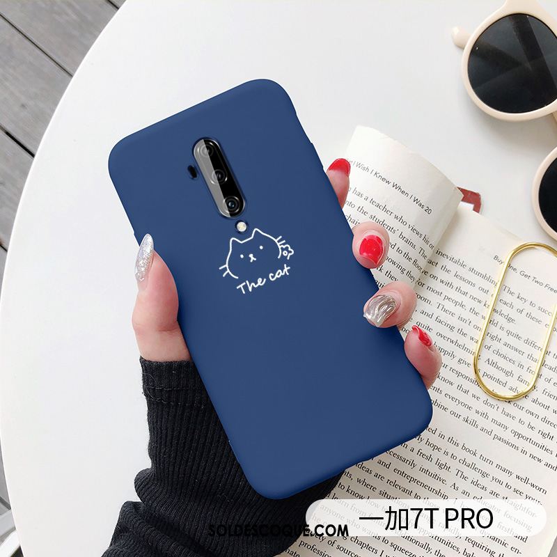 Coque Oneplus 7t Pro Net Rouge Fluide Doux Dessin Animé Tout Compris Étui Housse Pas Cher