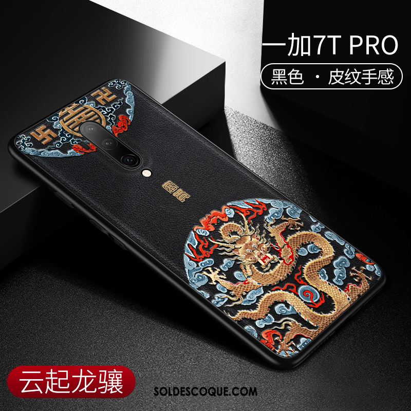 Coque Oneplus 7t Pro Protection Créatif Fluide Doux Téléphone Portable Cuir En Vente