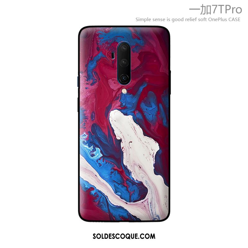 Coque Oneplus 7t Pro Protection Étui Marque De Tendance Nouveau Délavé En Daim Soldes