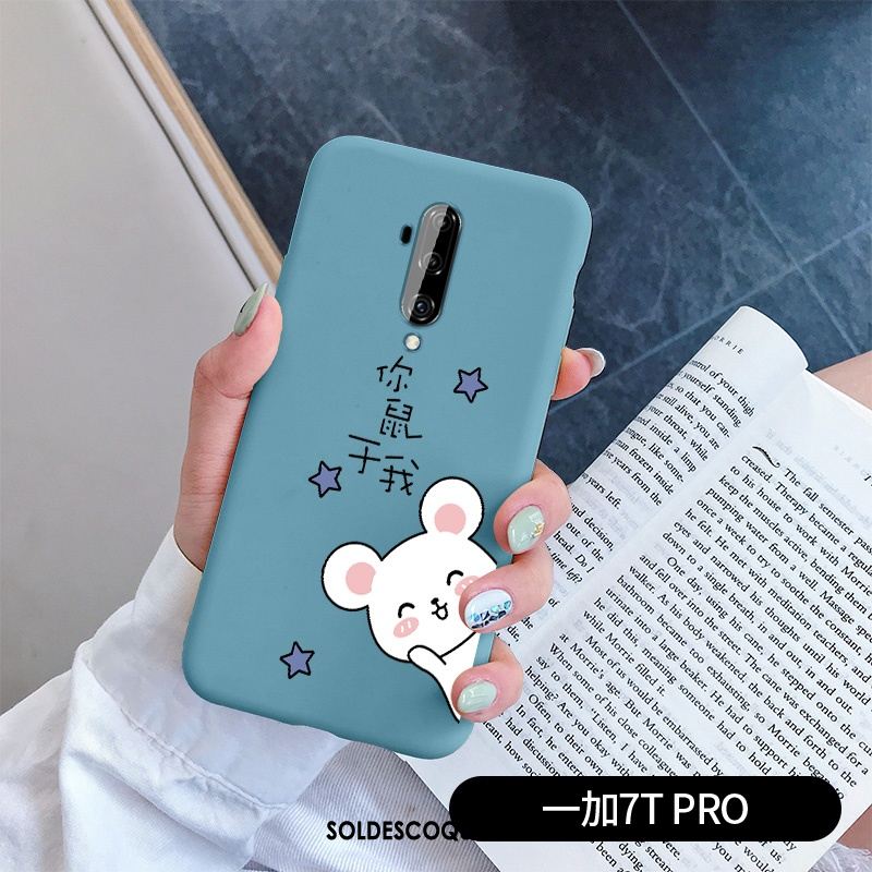 Coque Oneplus 7t Pro Silicone Rose Étui Très Mince Charmant Pas Cher