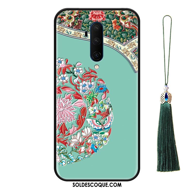 Coque Oneplus 7t Pro Silicone À Franges Vintage Style Chinois Incassable Housse En Ligne