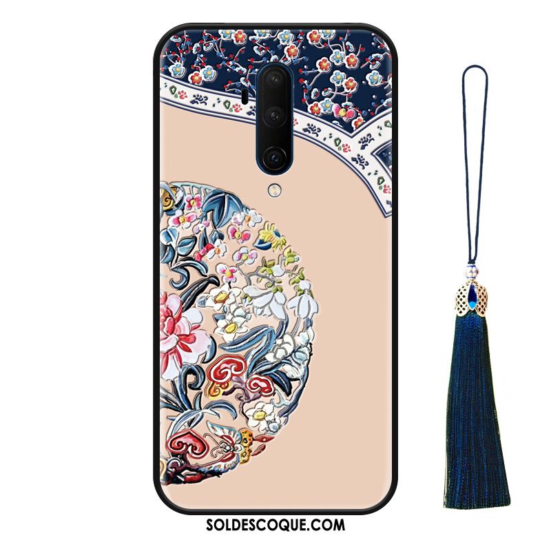 Coque Oneplus 7t Pro Silicone À Franges Vintage Style Chinois Incassable Housse En Ligne