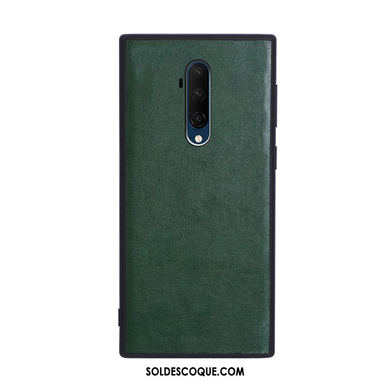 Coque Oneplus 7t Pro Simple Étui Protection Cuir Vintage Soldes