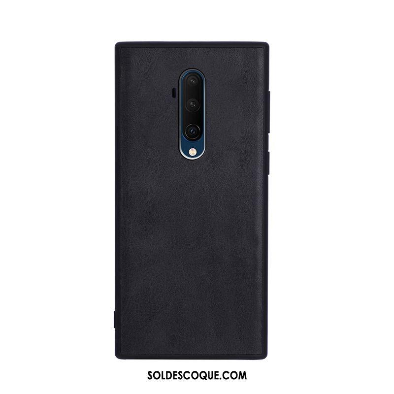 Coque Oneplus 7t Pro Simple Étui Protection Cuir Vintage Soldes