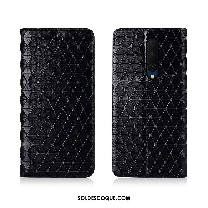 Coque Oneplus 7t Pro Étui En Cuir Incassable Téléphone Portable Plaid Clamshell Pas Cher