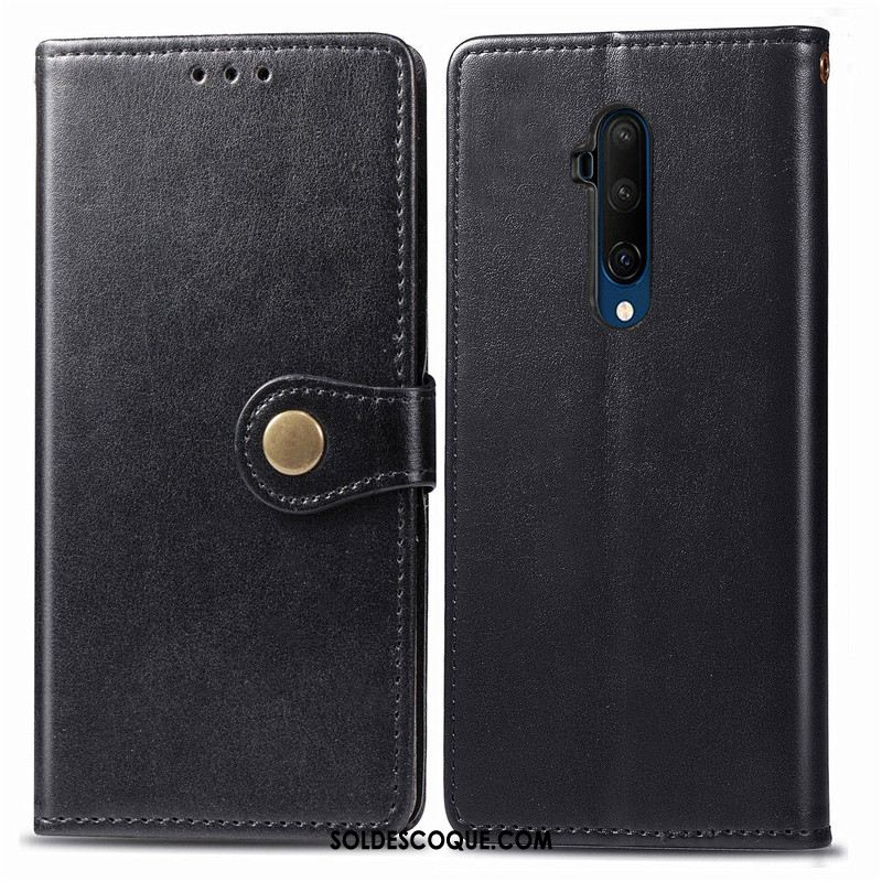 Coque Oneplus 7t Pro Étui Ornements Suspendus Téléphone Portable Couleur Unie Étui En Cuir Soldes