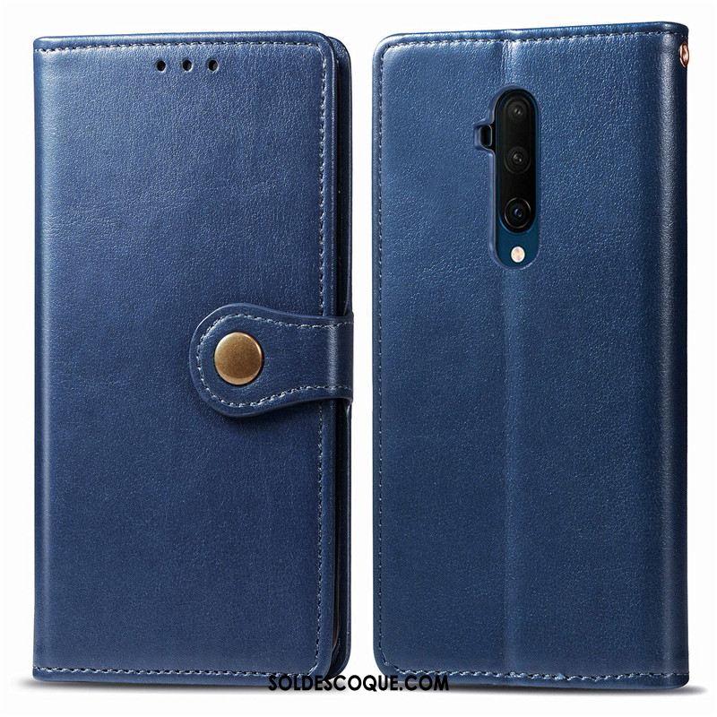 Coque Oneplus 7t Pro Étui Ornements Suspendus Téléphone Portable Couleur Unie Étui En Cuir Soldes