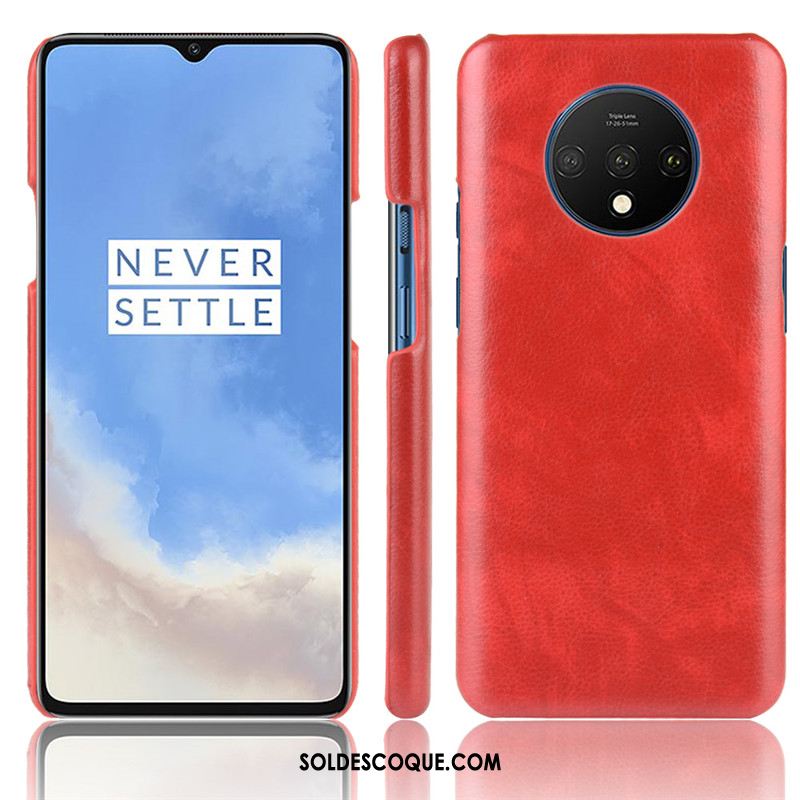 Coque Oneplus 7t Protection Sac Litchi Cuir Téléphone Portable Soldes