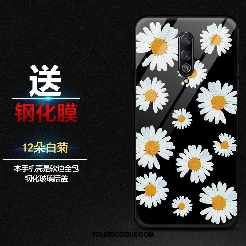 Coque Oneplus 8 Noir Simple Petite Marguerite Miroir Marque De Tendance Pas Cher