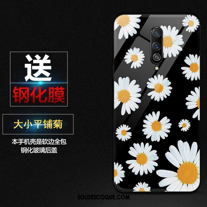 Coque Oneplus 8 Noir Simple Petite Marguerite Miroir Marque De Tendance Pas Cher