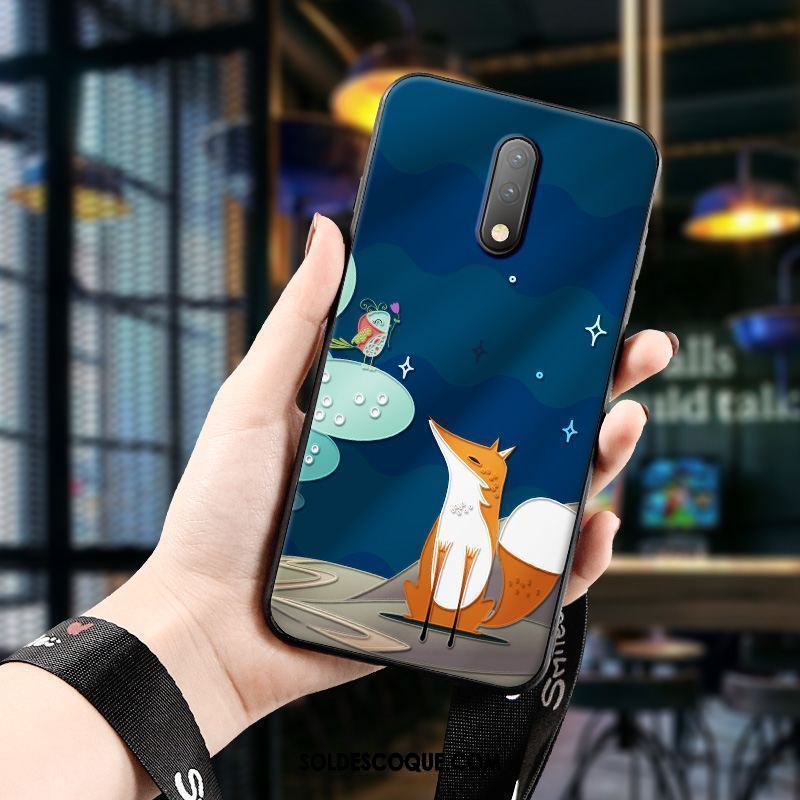 Coque Oneplus 8 Personnalité Silicone Bleu Dessin Animé Dimensionnel En Vente