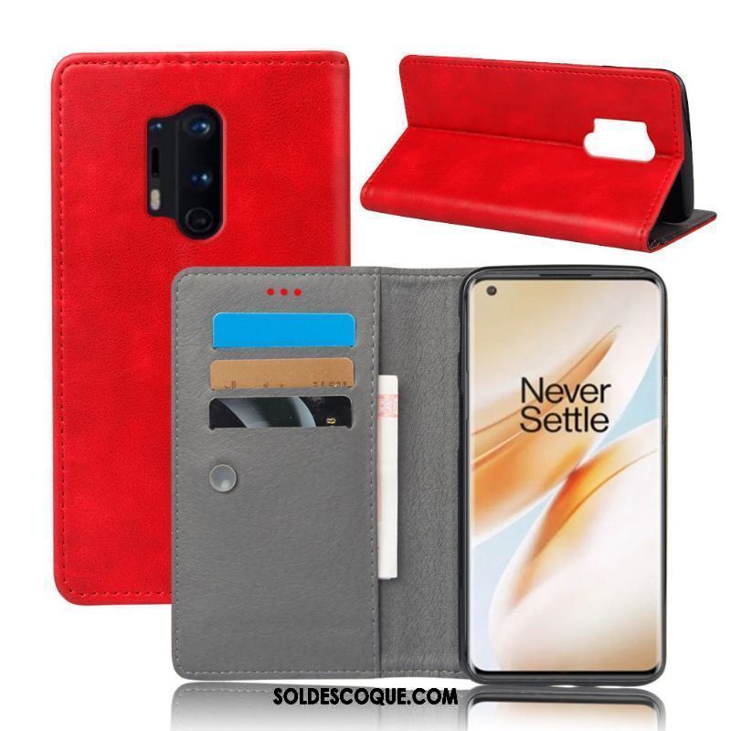 Coque Oneplus 8 Pro Portefeuille Tout Compris Téléphone Portable Protection Noir En Vente