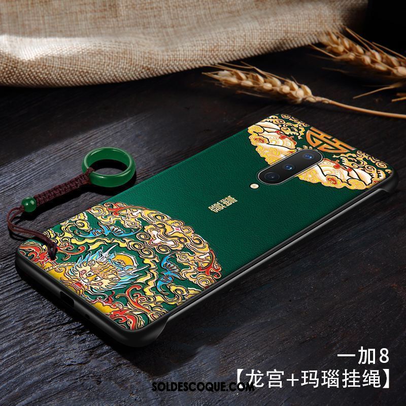 Coque Oneplus 8 Pro Style Chinois Protection Vert Téléphone Portable Border France