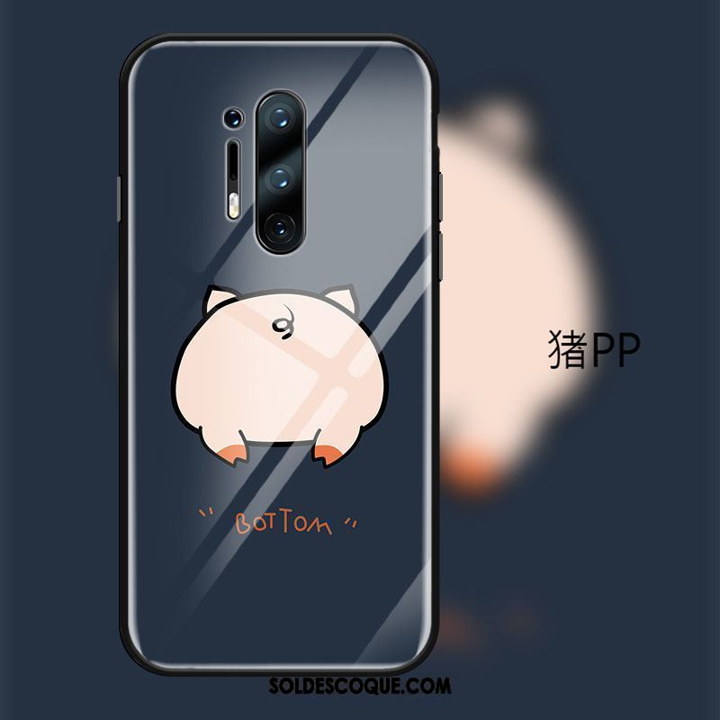 Coque Oneplus 8 Pro Verre Téléphone Portable Charmant Cœur Dessin Animé Pas Cher