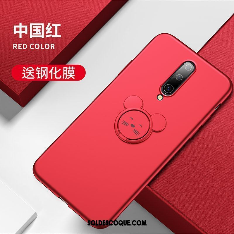 Coque Oneplus 8 Téléphone Portable Protection Délavé En Daim Rouge Très Mince Housse Soldes