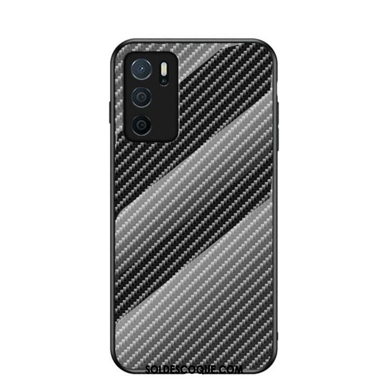 Coque Oppo A16 / A16s Verre Trempé Fibre Carbone